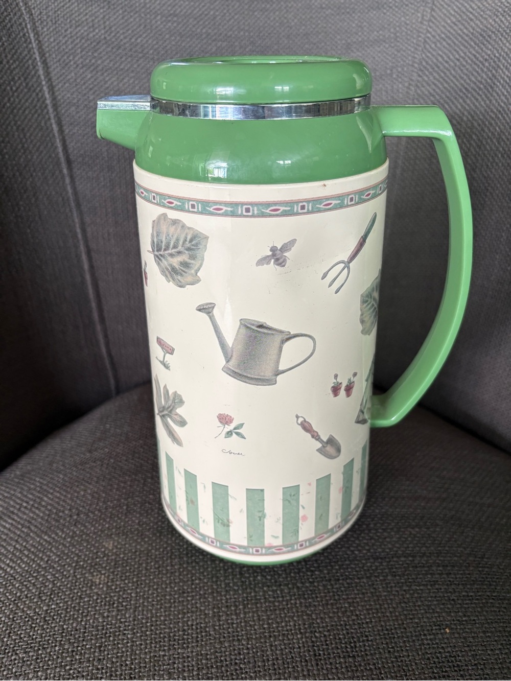 Green Garden Print Thermal Carafe - Classic Insulated Pitcher